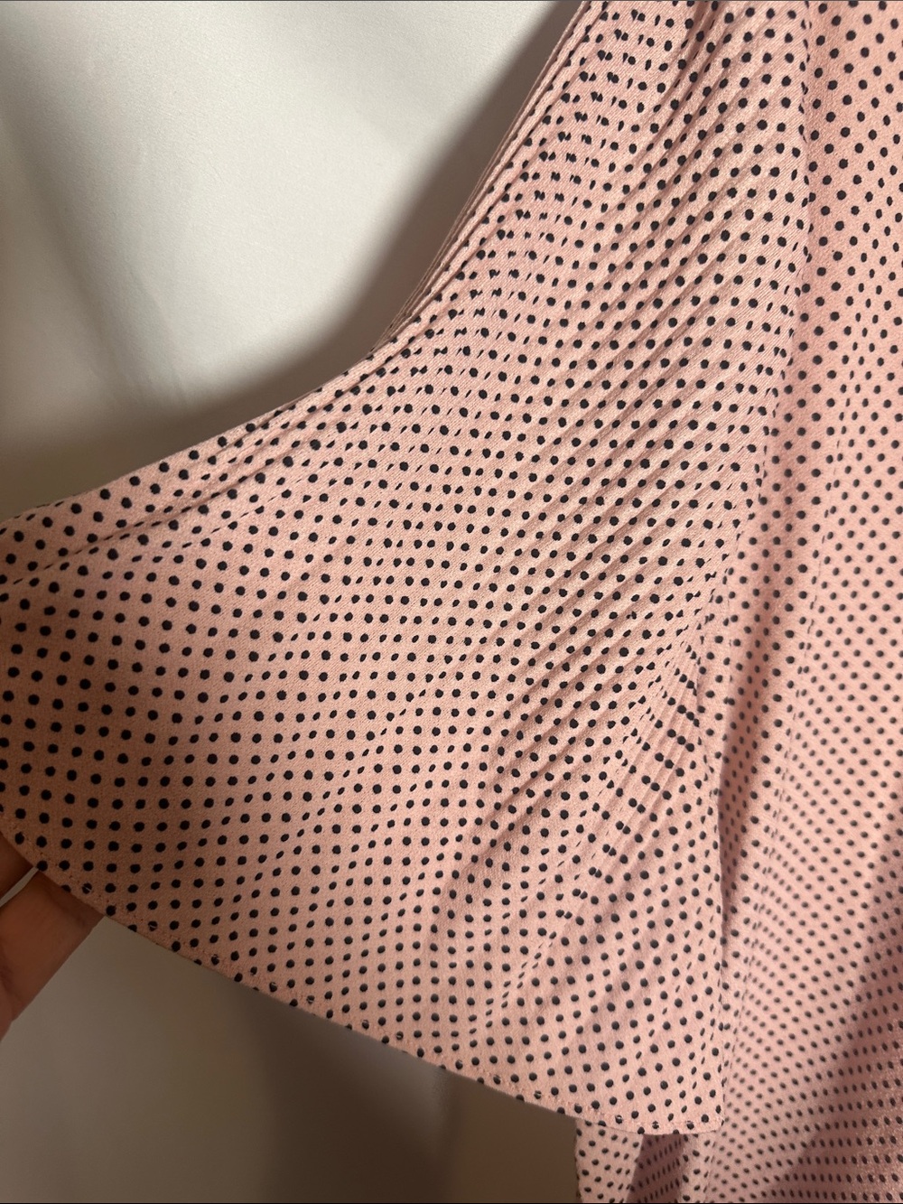 Adrianna Papell Pink Polka Dot Short Sleeve Scoop Neck Top - Picture 5 of 7